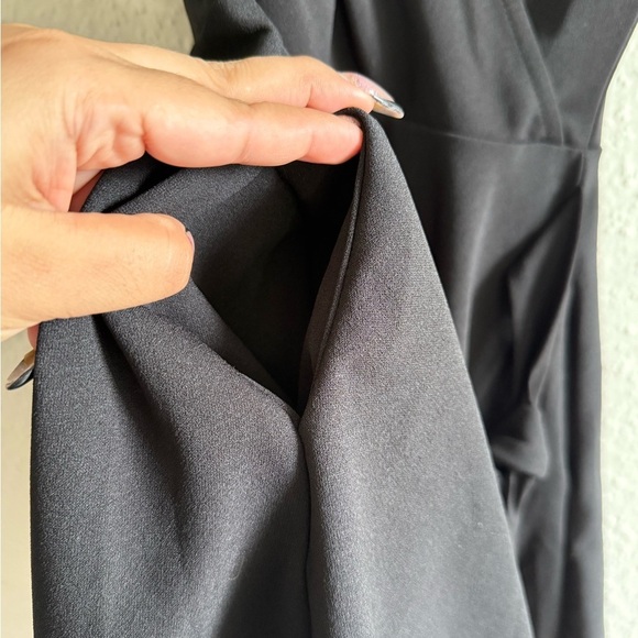 Windsor Black Wrap Midi Dress Size S - Picture 7 of 10